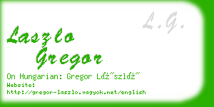 laszlo gregor business card